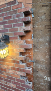 Bricks removed to accept new entry door
