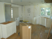 Wall in kitchen has been removed