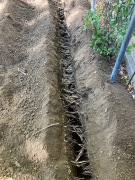 Electrical trench to garage