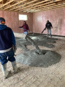 Concrete being placed