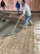Lifting wire into concrete