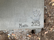 Martha's pretty handprint & date