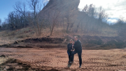 Mike & Jen breaking ground