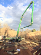 Footing pumping concrete