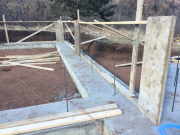 Foundation wall forming commencement