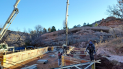 Concrete placed in foundation walls