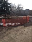 Safety fence at culvert