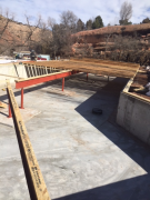 Steel beams in place