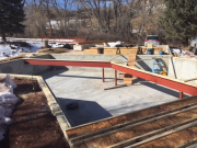 Steel beams in place
