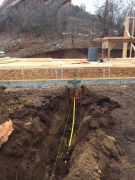 Installing Xcel gas lateral