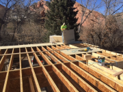 Sheathing floor over garage
