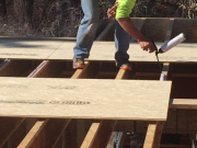 Sheathing floor over garage