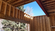 Steel beam for garage roof load