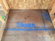 Powder room shower location