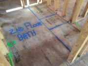 Second floor bath plumbing & HVAC layouts