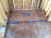 Second floor tub layout