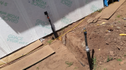 Gas connection for fire pit