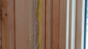Foam frame gaps for tighter air infiltration control