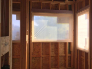 Windows protected from closed cell foam spraying