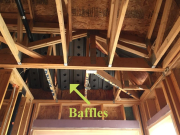 Roof insulation baffles