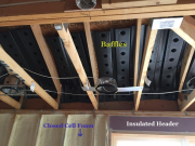 Baffles, insulated header, & closed cell foam insulation