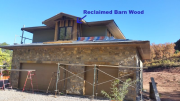 Completed stone & reclaimed barn wood