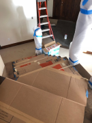 Stair protection & protecting newel foam tops