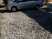 Temp gravel in front of garage for mud control.jpg