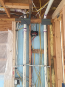 New kitchen plumbing & wiring prior to foam insulation
