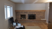 Before - Family room & fireplace