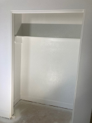 Closets painted semigloss white