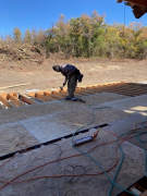 Gluing and nailing subfloor