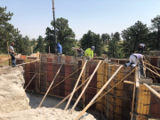 Wall foundation pour