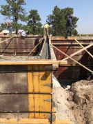 Wall foundation pour