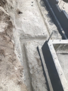 Foundation drain trenches