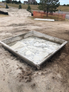 Eco pan for concrete washout material