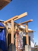 1 Front porch timbers craned in