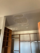 Master closet ceiling patched