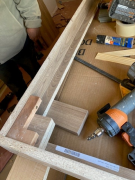 Building top trim for cabinet