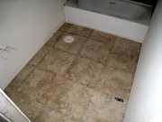 Bathroom floor tiles