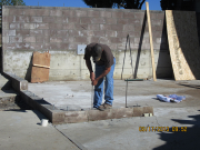 rebars installed in foundation blocks