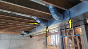 Sealed HVAC ducts for maximum airflow from heat pump