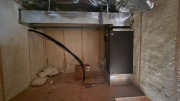 Air handler in insulated mechanical room