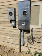 Service lateral connected ready for meter