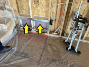 Insulation at return air inlet in family room