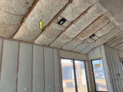 R-60 batt insulation up 8 feet in dining room ceiling