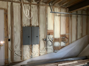 Closed cell foam in garage walls