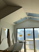 Drywall installed in solarium