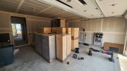 Cabinets delivered and stored in garage 