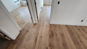 Wood floors installed on upper floor